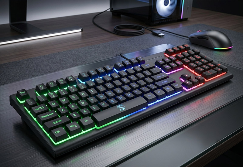 104-Keys-Backlit-Membrane-Keyboard-with-Aluminum-Panel-26-Key-Anti-Ghosting-Multi-Language-Layout-Keyboard-Model-NK-80-Features-&-Highlights