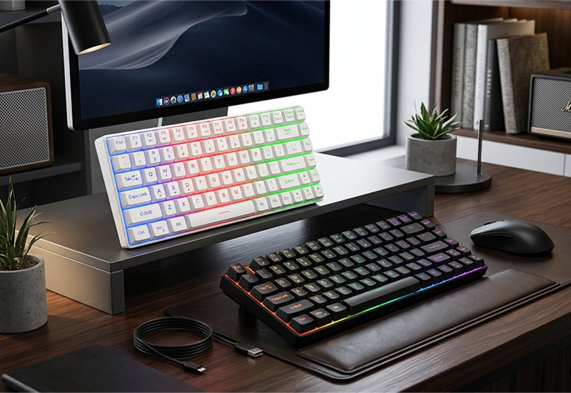2.4G-84-Keys-RGB-Illumination-Membrane-Keyboard-Wireless-Dual-Mode-Keyboard-Model-KG84-W-Key-Selling-Points