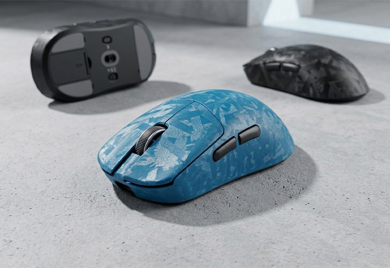 62g±3g Carbon Fiber Ultra-Light Tri-Mode Gaming Mouse PAW3395 8KHz 26000DPI Dual Battery Model G27 Description4
