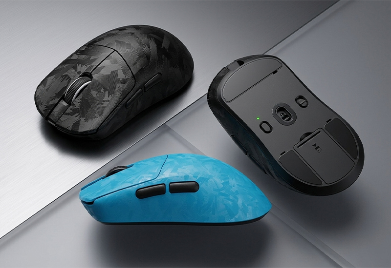 62g±3g Carbon Fiber Ultra-Light Tri-Mode Gaming Mouse PAW3395 8KHz 26000DPI Dual Battery Model G27 Description5