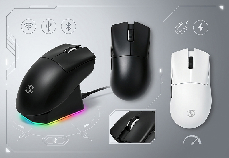 71g±3g Ultra-Light Tri-Mode Gaming Mouse Magnetic Charging Dock RGB Model M39 Pro Description5
