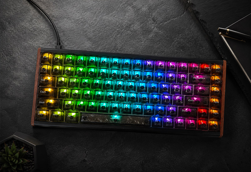 84 Keys Full CNC Aluminum Case Magnetic Switch Mechanical Keyboard Hot-swappable Outemu Switch 8K Polling Rate RT Rapid Trigger Carbon Fiber Keycap Gaming Keyboard Model VLC84 Description