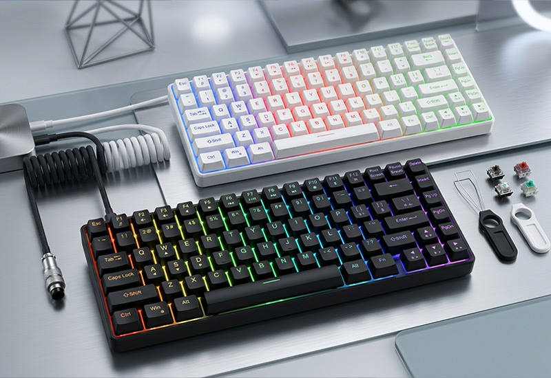 84-Keys-RGB-Backlit-Membrane-Keyboard-Type-C-Detachable-Wired-25-Key-Technical-Introduction