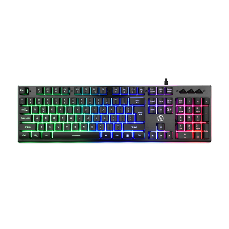 Backlit Membrane Keyboard with Aluminum Panel 26-Key Anti-Ghosting Multi-Language Layout Keyboard Model NK-70