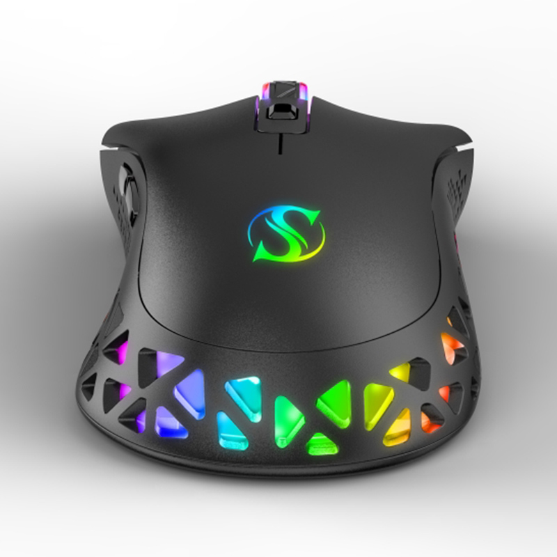 6 Keys Side Hollow Bottom Transparent RGB Wired Gaming Mouse 12800DPI Programmable Mouse G36