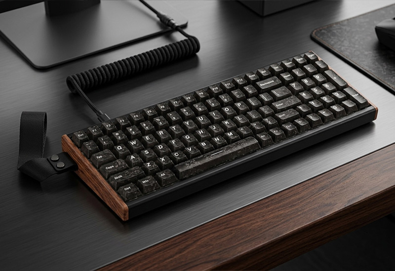 CNC-Full-Aluminum-Alloy-Wooden-Trim-Hot-Swappable-Magnetic-Axis-Wired-Gaming-Keyboard-With-Dual-8K-Performance-&-RGB-Lighting-VLC96-Key-Selling-Points