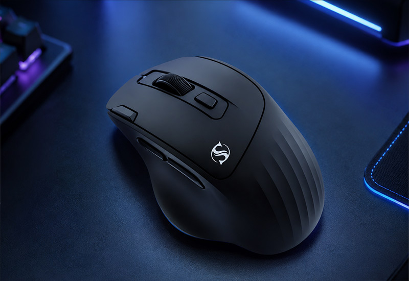 Ergonomic-25°-Vertical-Tri-Mode-Office-Mouse-Silent-Switches-Fire-Button-RGB-500mAh-Model-M155-Features-&-Highlights