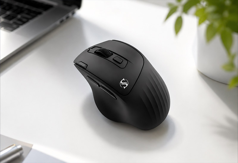 Ergonomic-25°-Vertical-Tri-Mode-Office-Mouse-Silent-Switches-Fire-Button-RGB-500mAh-Model-M155-Technical-Introduction