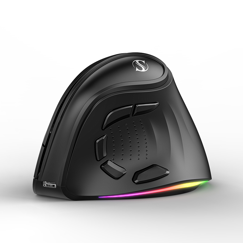 Vertical 9 Key Ergonomic Wired Gaming Mouse RGB Programmable Mouse Model G53