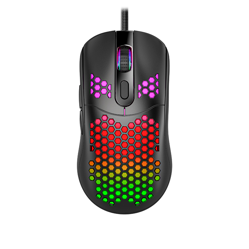 69g Honeycomb Ultra Light 6 Keys Wired Gaming Mouse RGB Programmable Esports Mouse Model G112