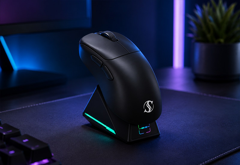 Lightweight-Tri-Mode-Gaming-Mouse-6-Programmable-Keys-With-Display-Charging-Dock-Model-G18-Technical-Introduction