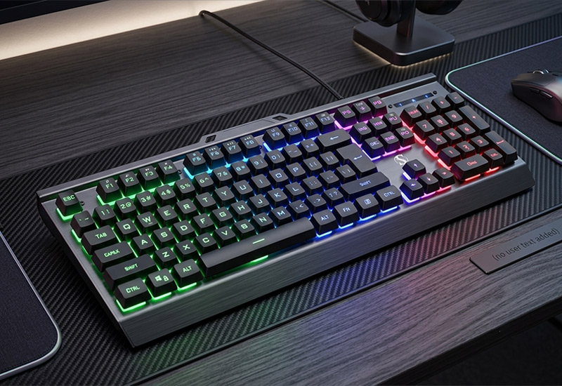 Membrane-Keyboard-with-Metal-Panel-26-Key-Anti-Ghosting-Multi-Language-Features-&-Highlights