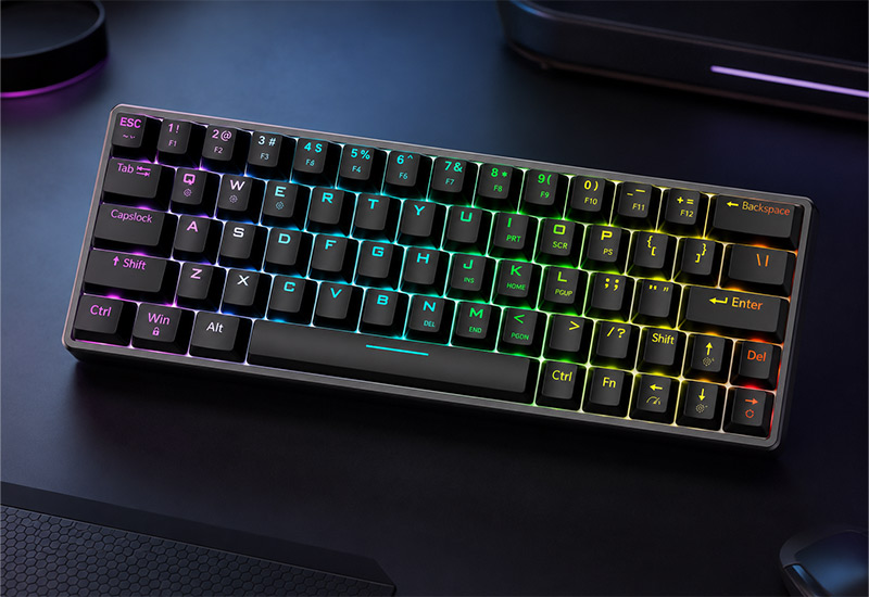 RGB-Backlit-Membrane-Keyboard-Type-C-Detachable-Wired-Rainbow-Backlight-Keyboard-Model-KG61-Key-Selling-Points