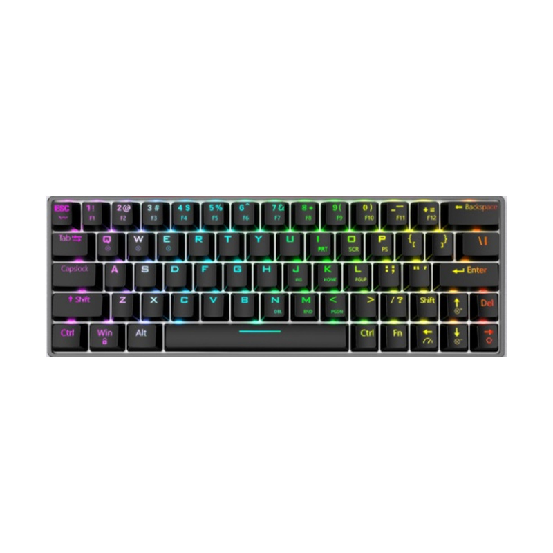 RGB Backlit Membrane Keyboard Type-C Detachable Wired Rainbow Backlight Keyboard Model KG61