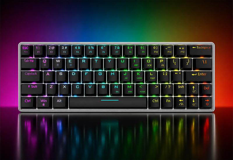 RGB-Illumination-Membrane-Keyboard-Wireless-Dual-Mode-Keyboard-Model-KG61-W-Features-&-Highlights