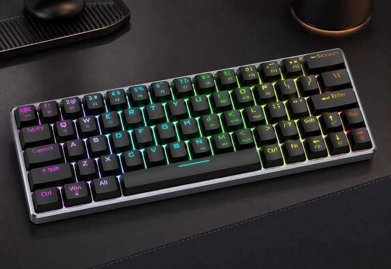 RGB-Illumination-Membrane-Keyboard-Wireless-Dual-Mode-Keyboard-Model-KG61-W-Technical-Introduction