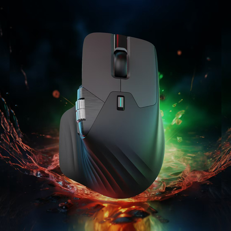 Ergonomic Tri-Mode Gaming Mouse 7 Programmable Keys With Side Scroll Wheel & RGB Model M163