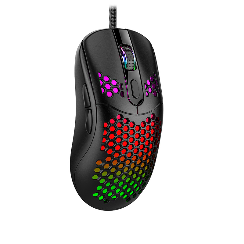 69g Honeycomb Ultra Light 6 Keys Wired Gaming Mouse RGB Programmable Esports Mouse Model G112