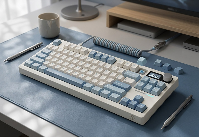 Tri-Mode-Gasket-Hot-Swappable-Mechanical-Keyboard-With-PBT-Keycaps-&-RGB-Side-Light-CMK12T-Technical-Introduction