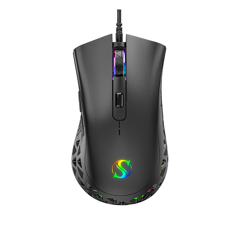 6 Keys Side Hollow Bottom Transparent RGB Wired Gaming Mouse 12800DPI Programmable Mouse G36