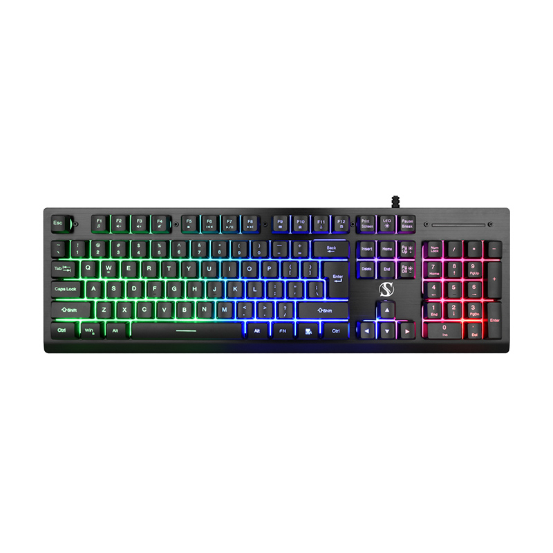 Wireless 104 Keys Membrane Keyboard with Aluminum Panel Keyboard Model NK85-W